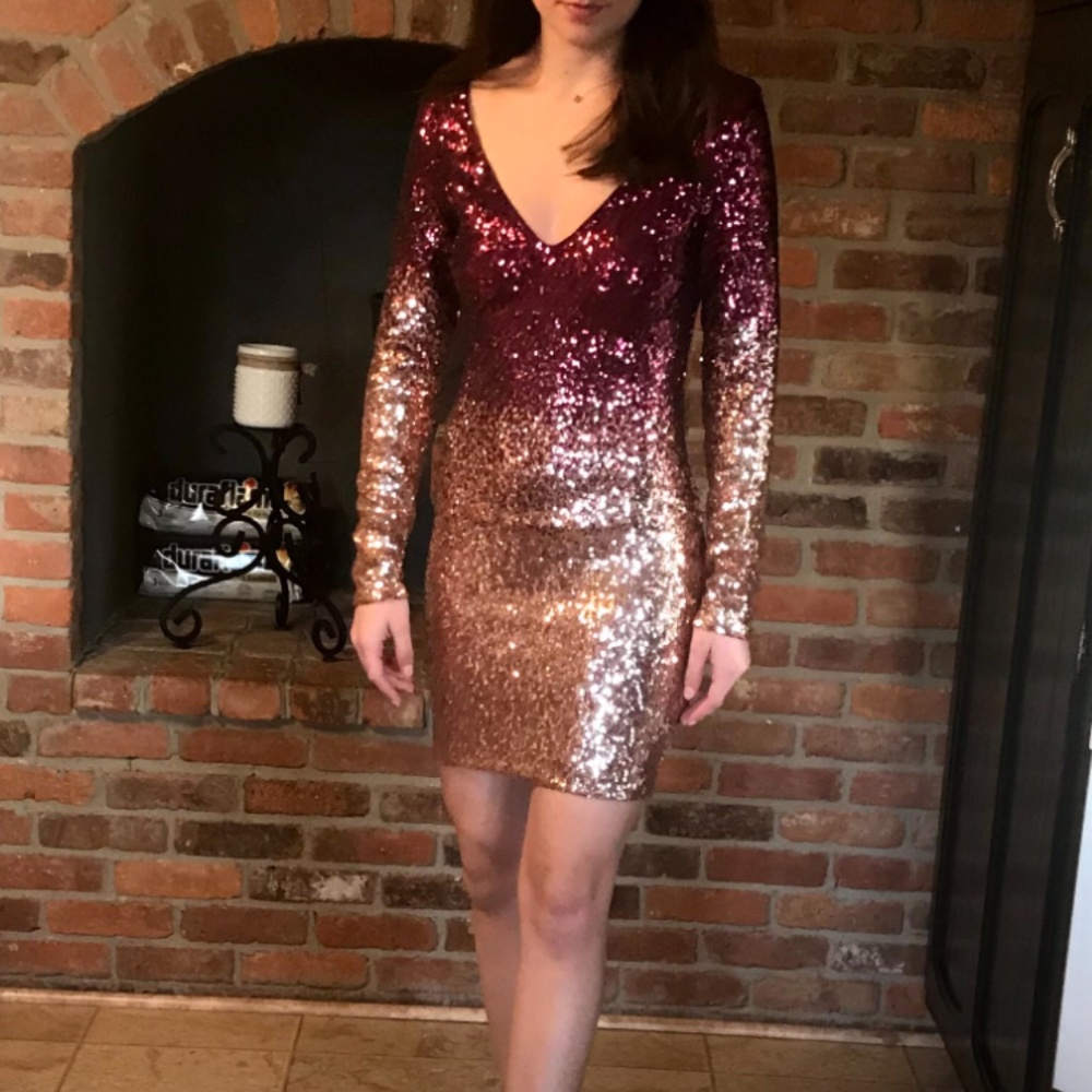 Fully sequined cocktail dress- pageant